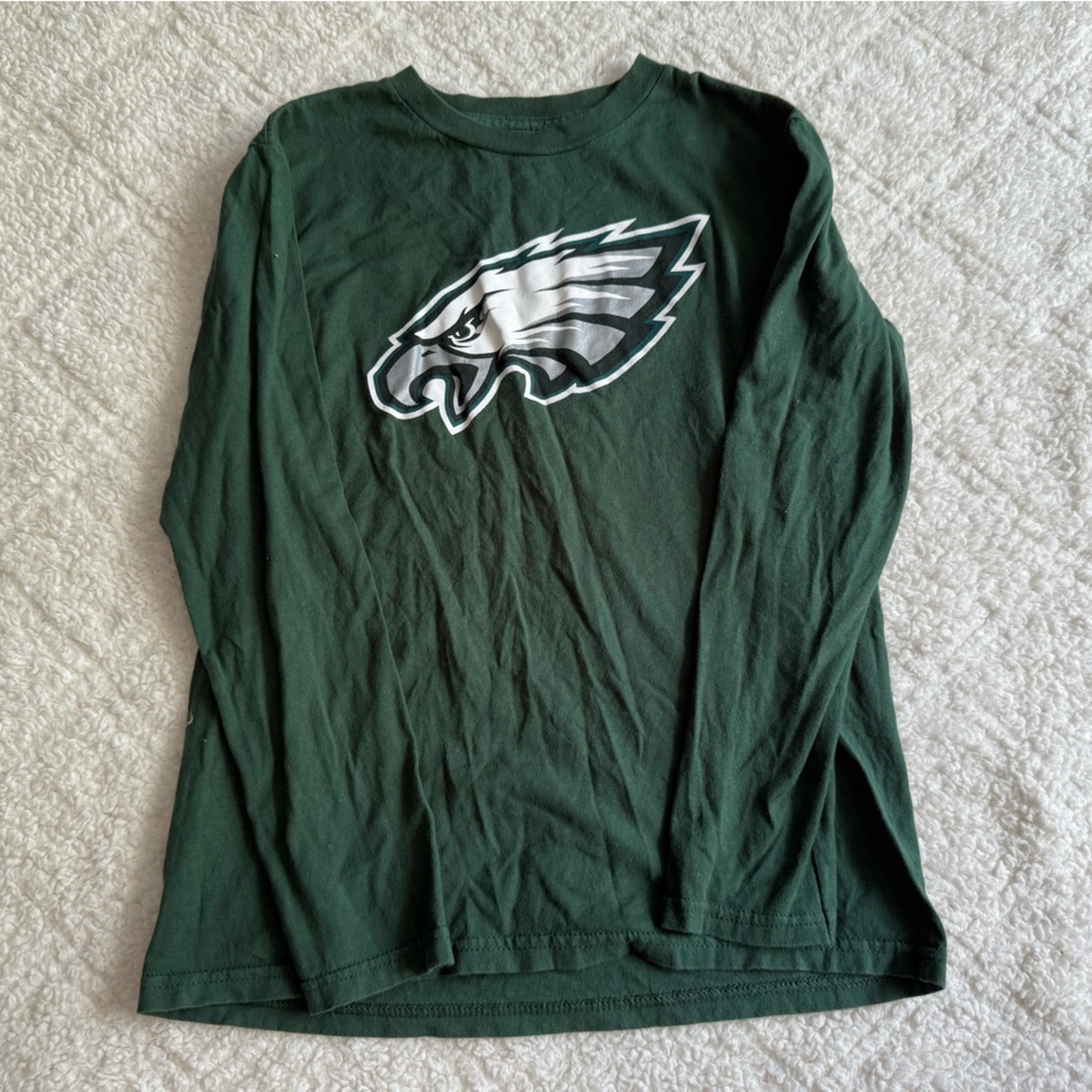 NFL Dark Green Long Sleeve Shirt with Eagle Graphic